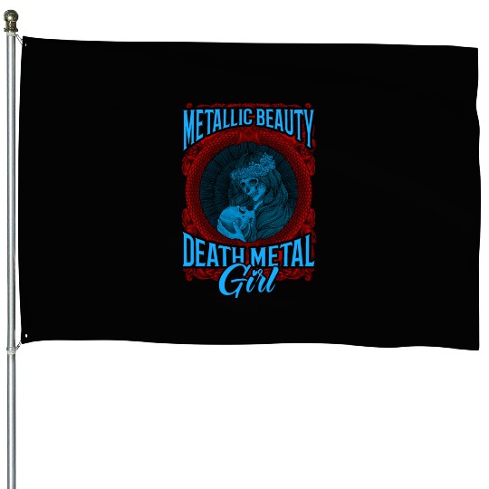 Goth Rock Satan Girl Woman Festivals Death Metal House Flags