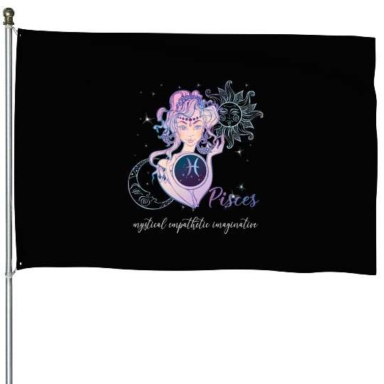 Pisces Zodiac Sign Pisces Horoscope Astrology House Flags