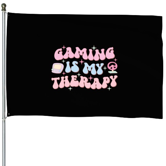 Gaming Is My Therapy, Happy Game Day House Flags