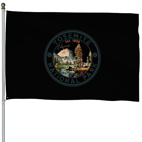 Yosemite National Park Vintage Style Half Dome House Flags