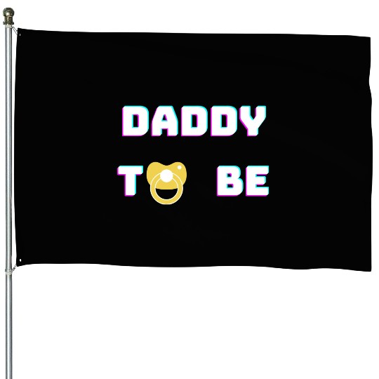 Daddy To Be green House Flags