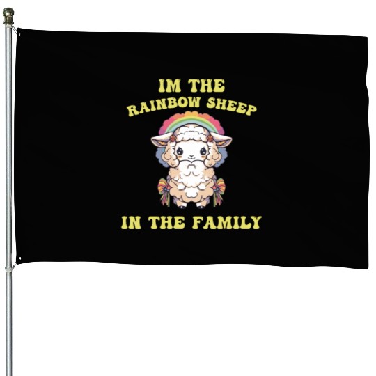 I'm The Rainbow Sheep LGBT Family Pride Community House Flags