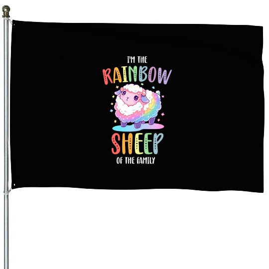 Rainbow Sheep LGBTQ Transgender Pride Community House Flags