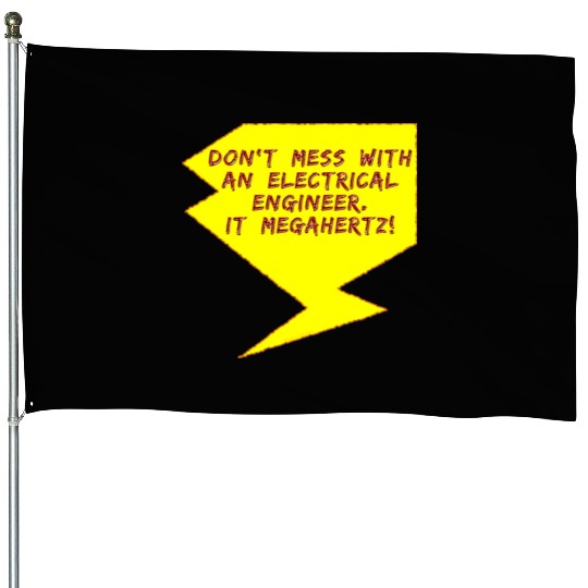 Lightning Bolt Electrical Engineer girl House Flags