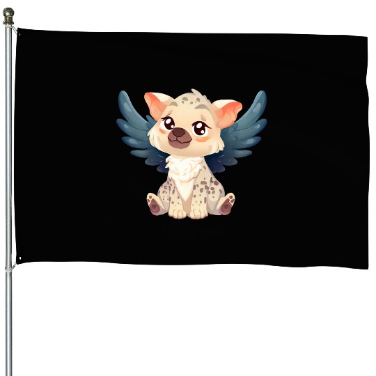 Kawaii Hyena Angel - Sweet Flight through the House Flags
