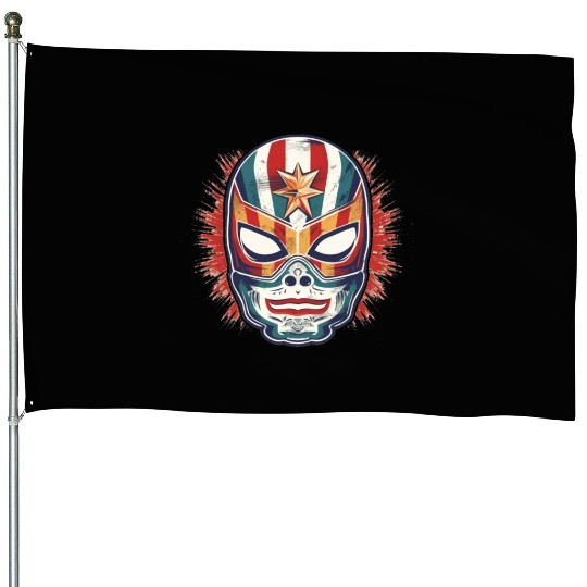 Lucha Libre Mexican Wrestling Mask Luchador House Flags