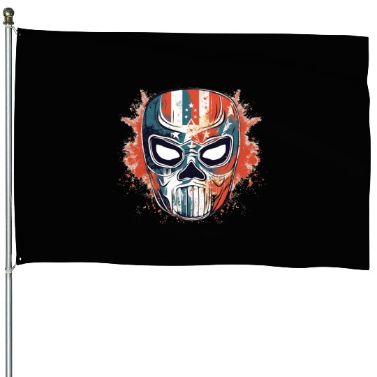 Lucha Libre Mexican Wrestling Mask Luchador House Flags