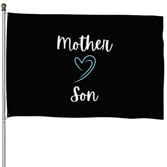 Mother Son Bond House Flags