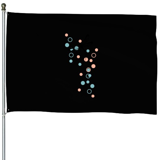 Dragonfly and dots House Flags
