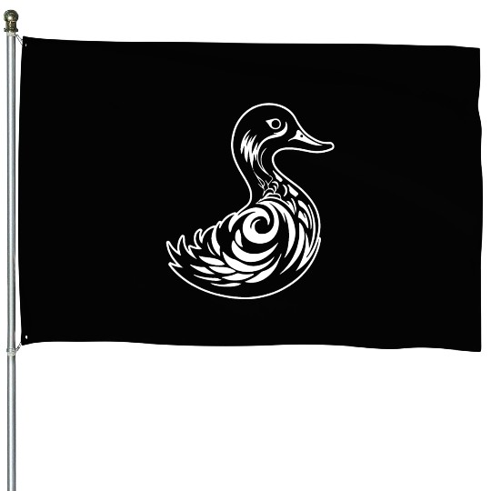 Duck Bird Nature Pond House Flags