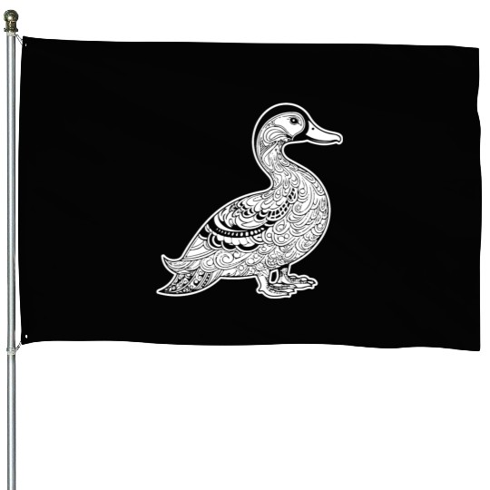 Duck Bird Nature Pond House Flags