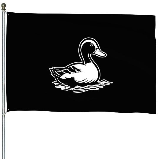 Duck Bird Nature Pond House Flags