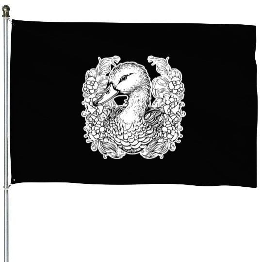 Duck Bird Nature Pond House Flags