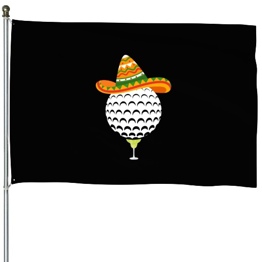 Margarita Golf Ball Mexican Sombrero House Flags