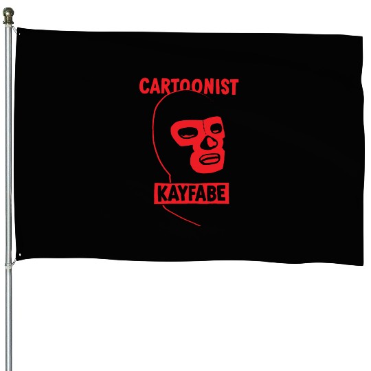 Cartoonist Kayfabe Wrestling Mask House Flags
