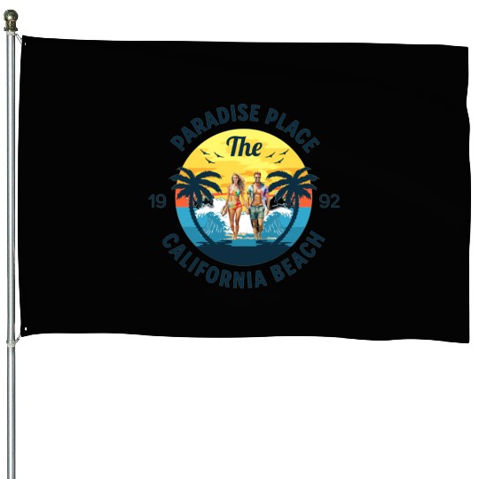 Paradise Place: California Beach House Flags
