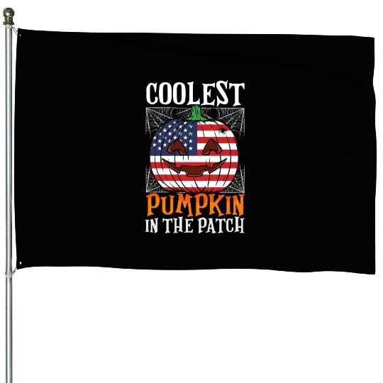 Coolest Pumpkin In The Patch Us Flag Jack O House Flags