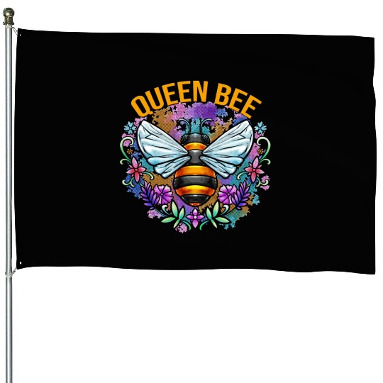 Queen Bee Gardening House Flags