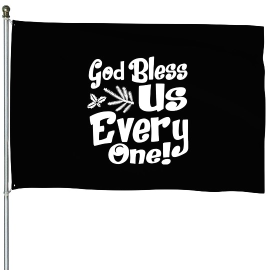 A Christmas Carol Charles Dickens God Bless Us House Flags