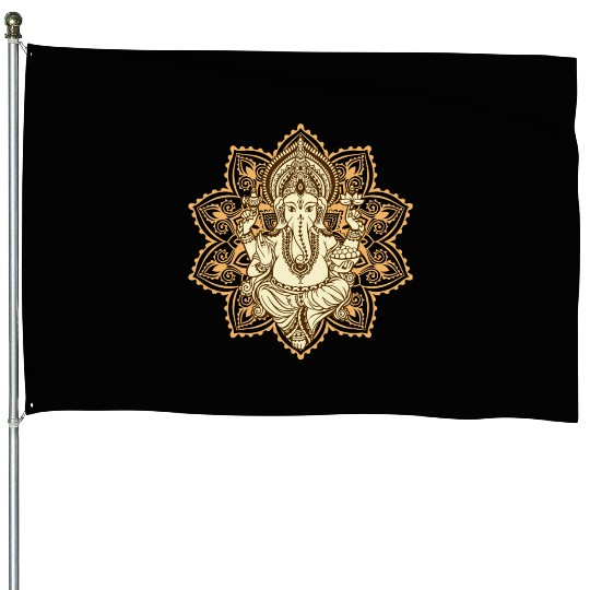 Ganesha Hindu God Hinduism Yoga India Bali Lover House Flags