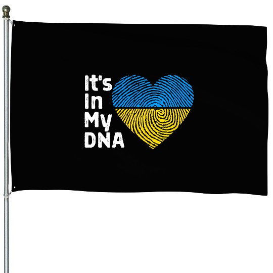 It'S In My Dna Ukraine I Stand With Ukraine House Flags