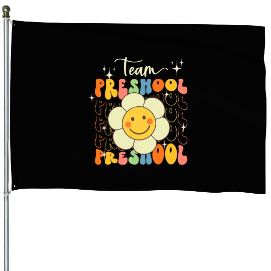 Happy Back To School Team Pre K Preschool Teacher House Flags