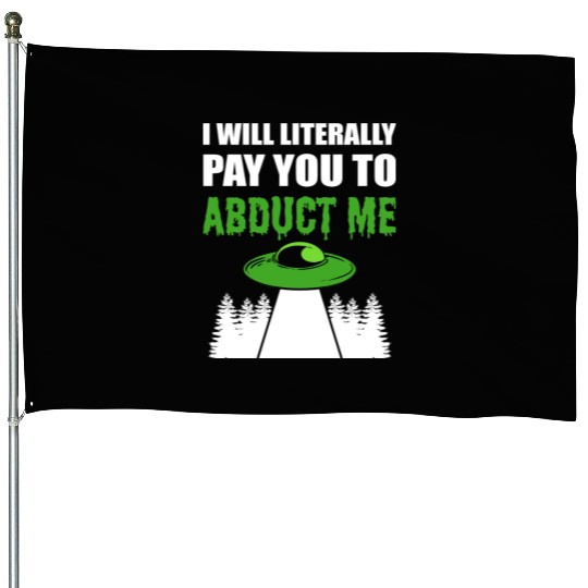 Abduct Me Joker Gift House Flags