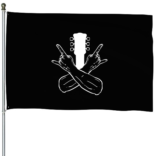 Rock Crossed Hand Orchestra Member Gift House Flags