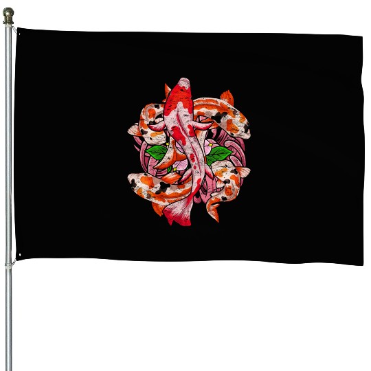 Nishikigoi Koi fish farm gift Koi carp House Flags