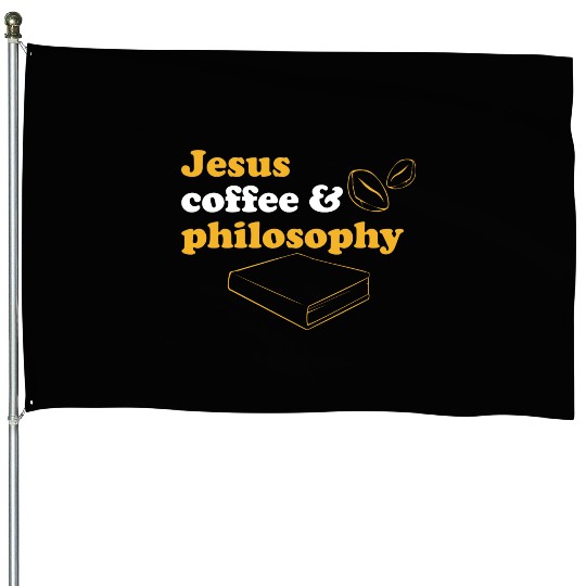 Philosophy Jesus Teacher Science Book Coffee House Flags