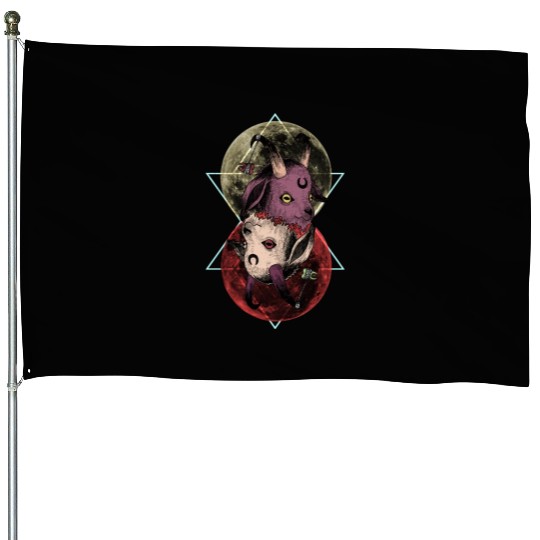 As Above So Below Goat House Flags