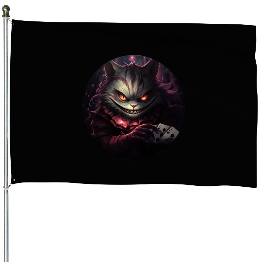 Cheshire Cat Playing Cards House Flags