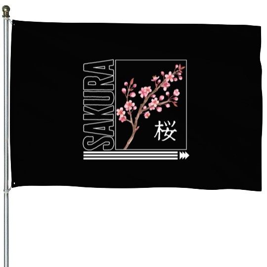 Cherry Blossom House Flags, Sakura Kawaii Pop Culture