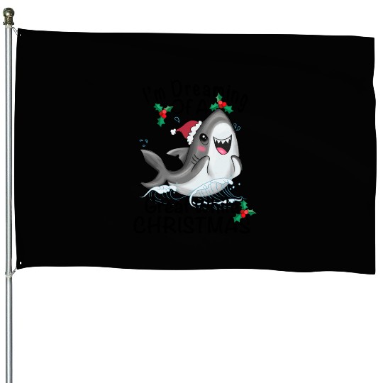 Great White Christmas House Flags
