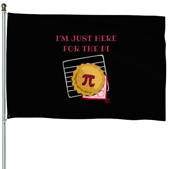 I m Just Here For The Pi Math Lover Math Teacher House Flags