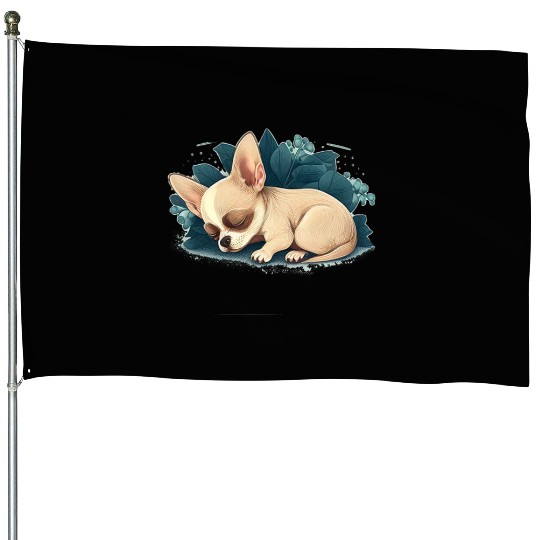 Chihuahua | Sunday Sleep Cute Dog Good Night House Flags