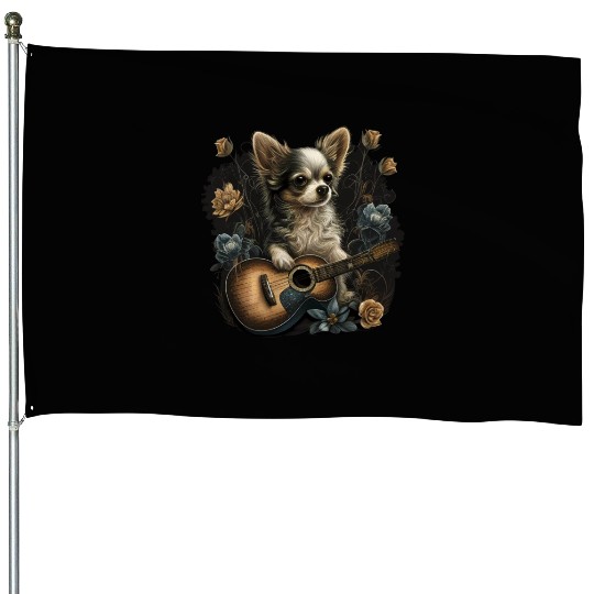Chihuahua | Ukulele Guitar Hawaii Aloha Violine House Flags