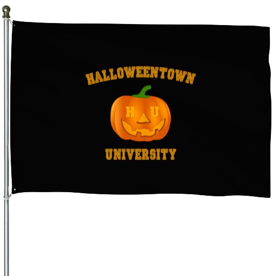 Halloweentown University Pumpkin For Treat Or Tric House Flags