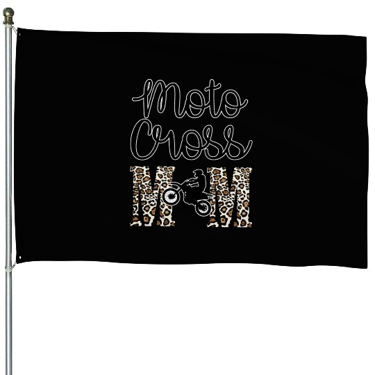 Moto X Motocross Mama Mom Racing Dirtbike Race Day House Flags