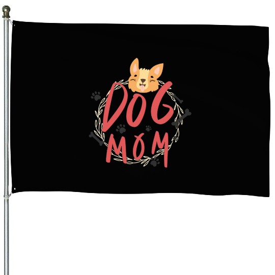DOG MOM House Flags