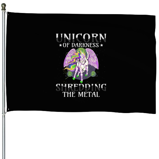 Goth Rock Satan Unicorn Festivals Death Metal House Flags
