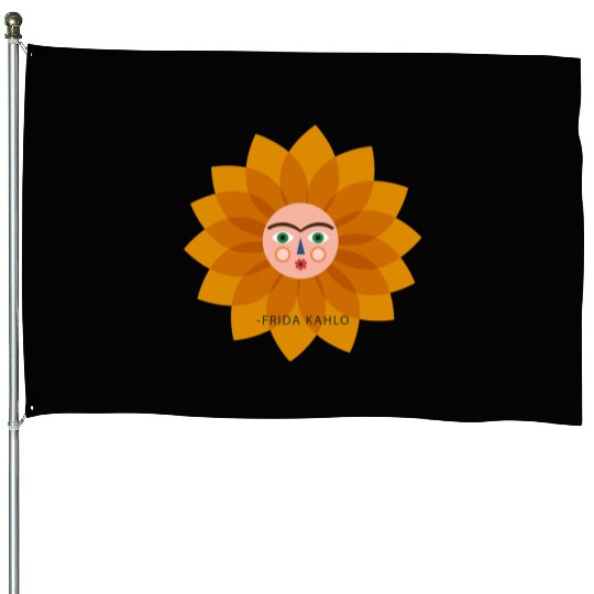 Cute Summer Vacation Frida Kahlo Sun Viva La Vida House Flags