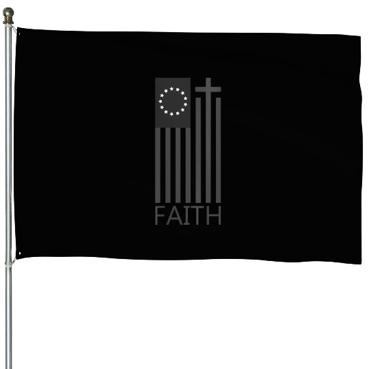 Betsy Ross American Flag , Christian Cross Bible F House Flags