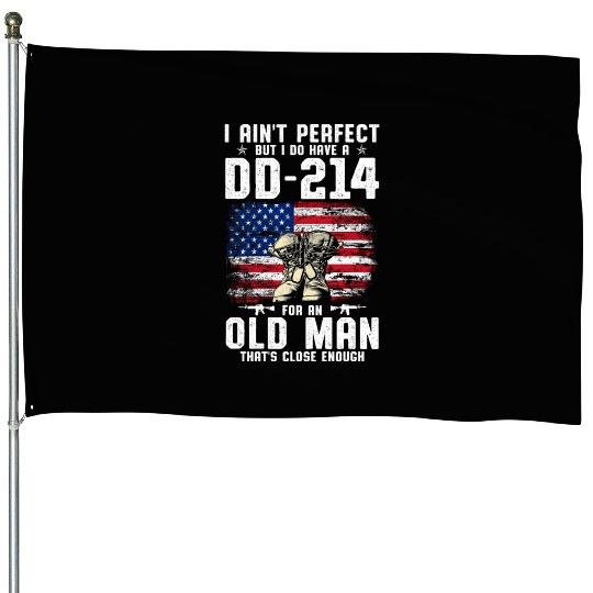 US Army DD-214 American Flag House Flags