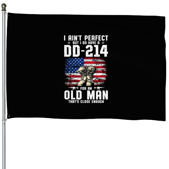 US Army DD-214 American Flag House Flags