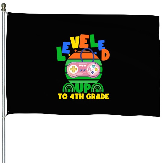 Level up to 4th grade, back to school House Flags