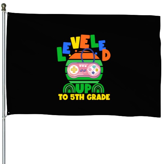 Level up to 5th grade, back to school House Flags