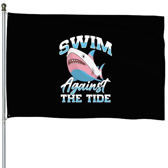 Shark Lover Transgender Pride Flag Trans LGBT House Flags