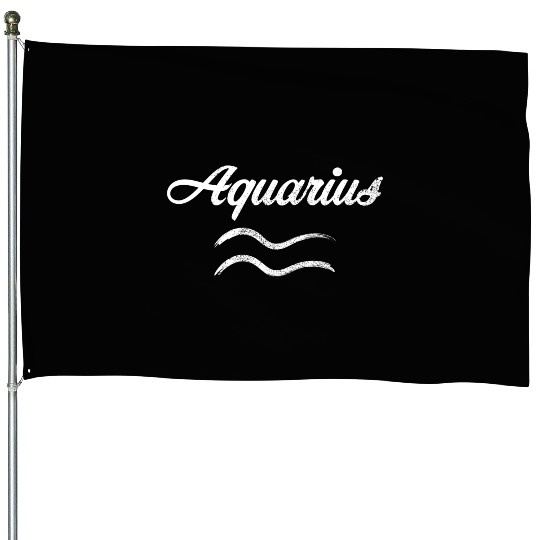 Zodiac Symbol Sign Aquarius House Flags