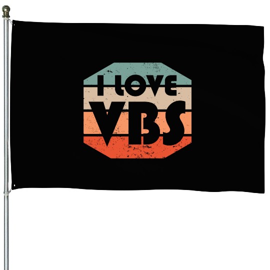 I Love VBS Summer Camp Vacation Bible School Crew House Flags